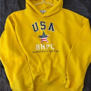 Beverly Hills Polo Club Bright Yellow USA Star Kids Hoodie